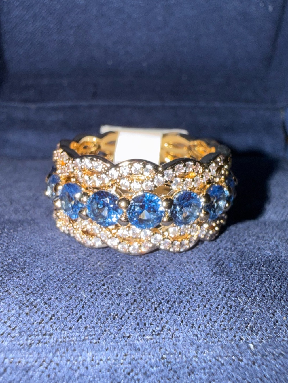 Bomb Party A Life Well Lived Ring Aqua Blue Spinel Gold Plating Size 7 RBP8630